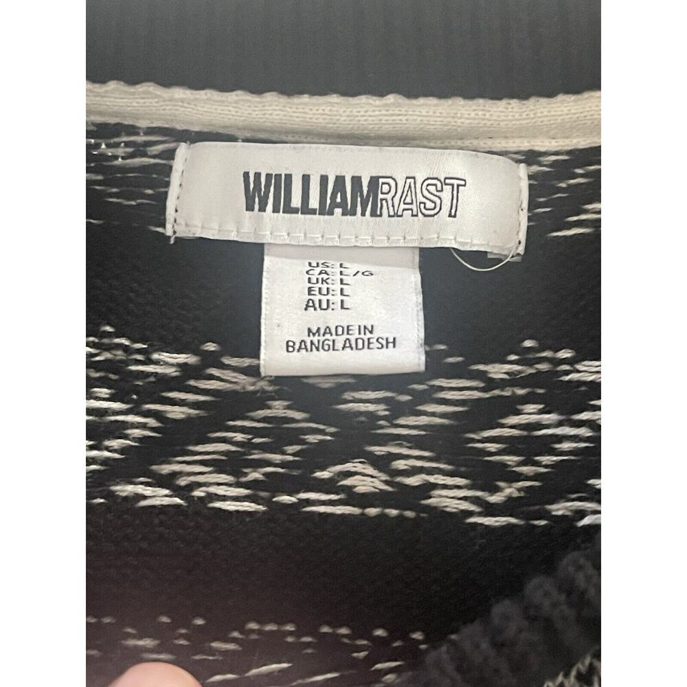 William Rast Men's Cotton Black White Sweater Large NWT MSRP$99 - Picture 6 of 7